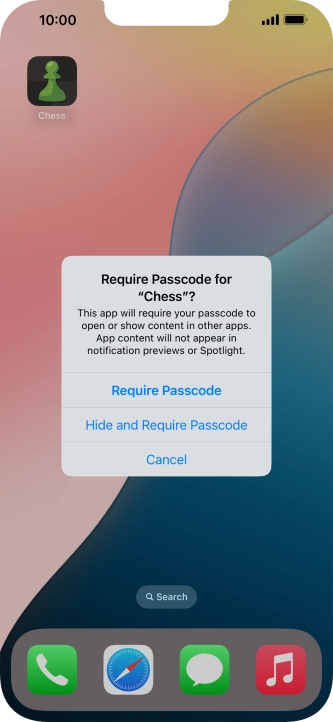 Press Require Passcode.