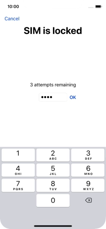 If your SIM is locked, key in your PIN and press OK.