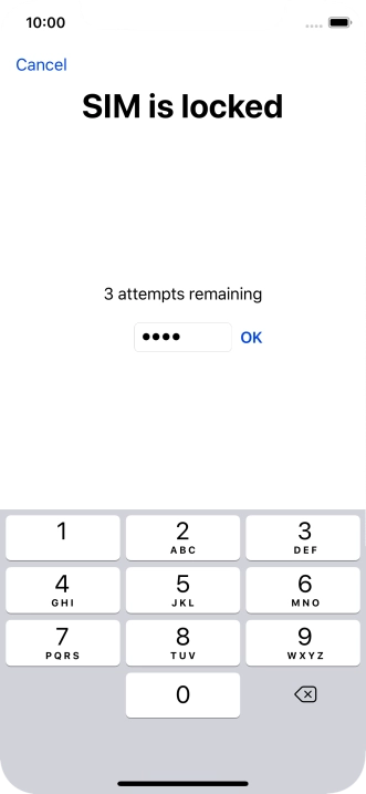 If your SIM is locked, key in your PIN and press OK.