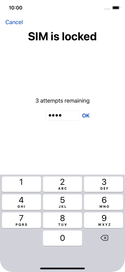 If your SIM is locked, key in your PIN and press OK.