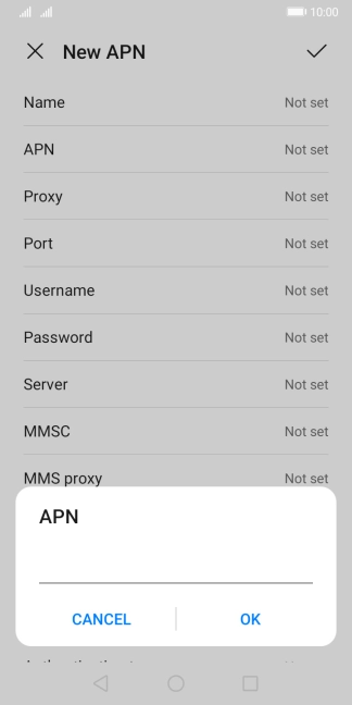 Key in live.vodafone.com and press OK.