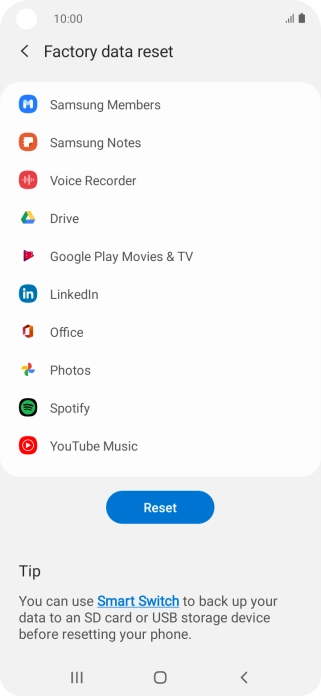 Press Reset. Press Reset.