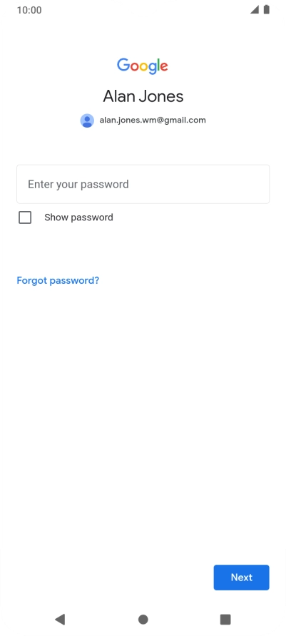 Press the field below 