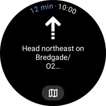 Follow the instructions on the screen to navigate to the selected destination. Follow the instructions on the screen to navigate to the selected destination.