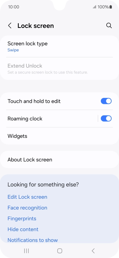 Press Screen lock type.