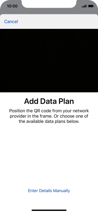 Place the QR code you've received inside the phone camera frame to scan the code.