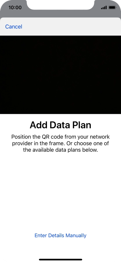 Place the QR code you've received inside the phone camera frame to scan the code.