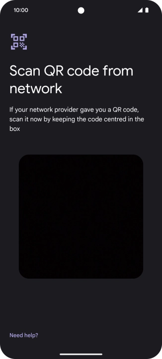 Place the QR code you've received inside the phone camera frame to scan the code.