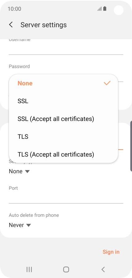Press None to turn off the function. Press None to turn off the function.