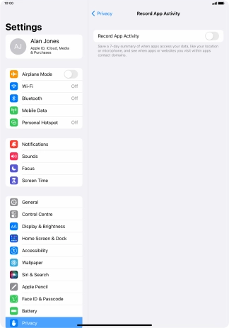Press the indicator next to 