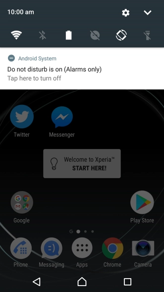 Press the Home key to return to the home screen.
