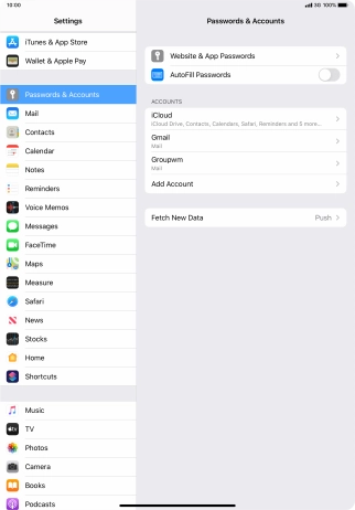 Press the required account. Press the required account.