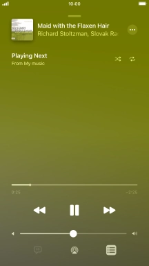 Press the shuffle icon to turn the function on or off.