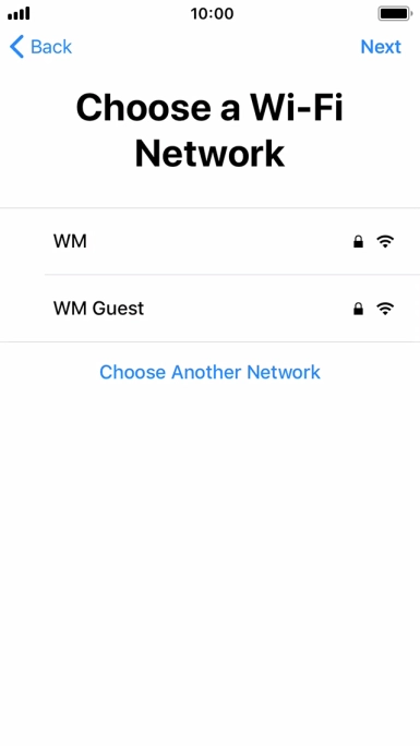 Press the required Wi-Fi network.