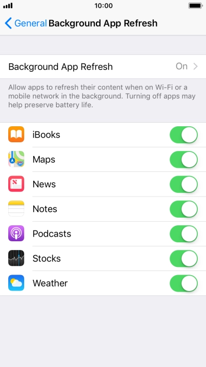 Press Background App Refresh.