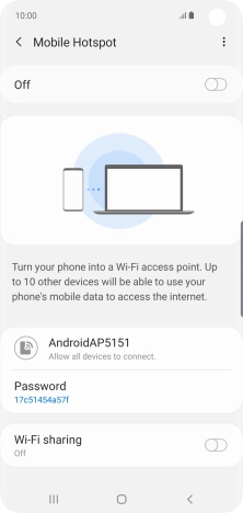 Press the menu icon.