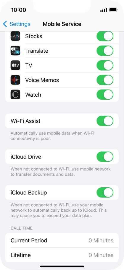 Press the indicator next to 