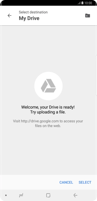 To create a new folder, press the new folder icon and follow the instructions on the screen to create a new folder.