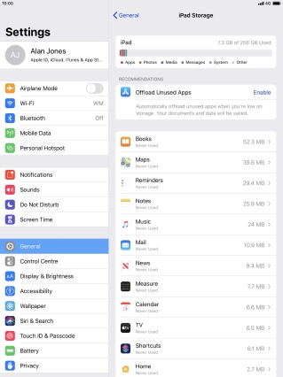 Press the required app.