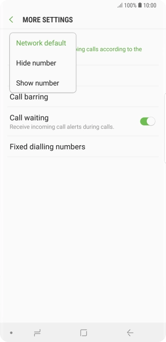 Press Show number to turn on caller identification. Press Show number to turn on caller identification.