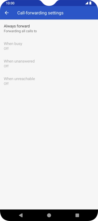 Press the required divert type.
