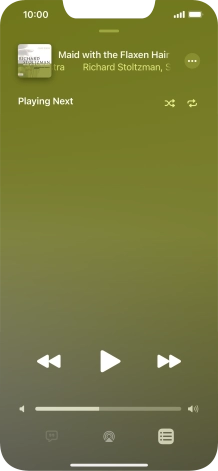 Press the shuffle icon to turn the function on or off.