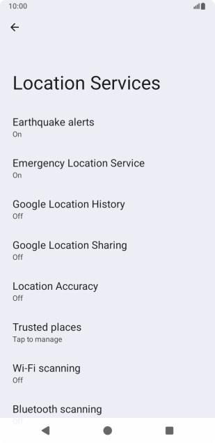 Press Location Accuracy.