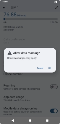 If you turn on the function, press OK.