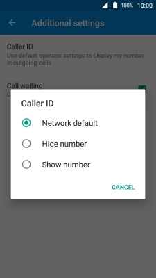 Press Show number to turn on caller identification.
