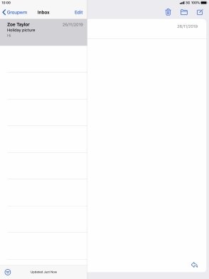 Press the new email message icon. Press the new email message icon.