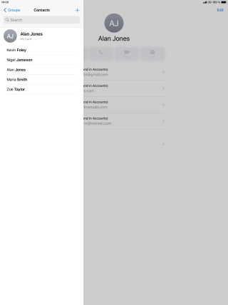 Press the new contact icon.