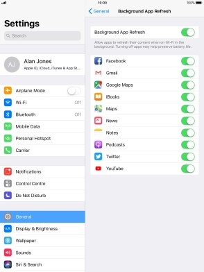 Press the indicator next to 
