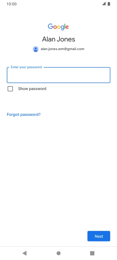 Press the field below 