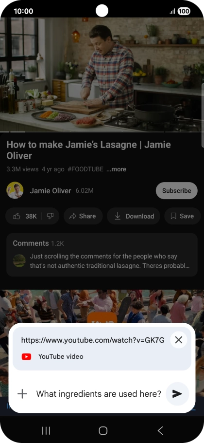 Follow the instructions on the screen to type or speak the required question for the video. Follow the instructions on the screen to type or speak the required question for the video.