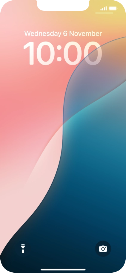 Slide your finger upwards starting from the bottom of the screen.