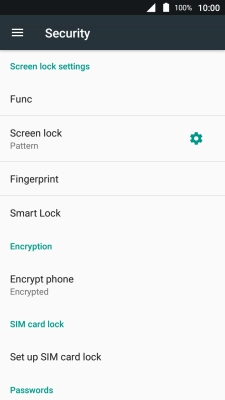 Press Screen lock and key in the current phone lock code.