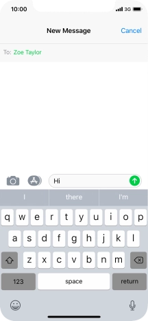 Press the send icon.