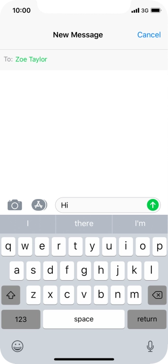 Press the send icon.