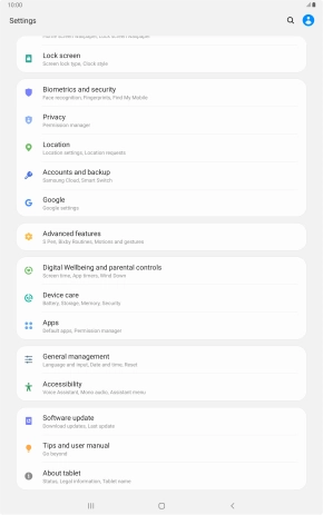 Press Software update.