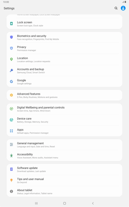 Press Software update.