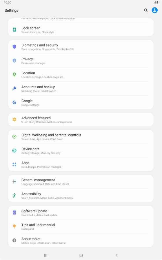 Press Software update.