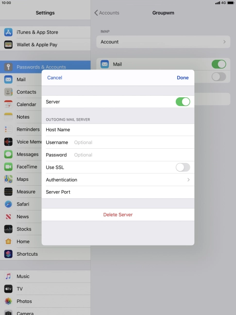 Press Authentication.