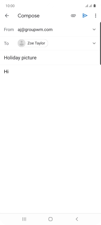 Press the attachment icon.