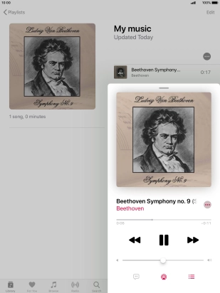 Press arrow right to go to the next audio file.