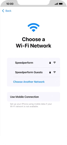 Press the required Wi-Fi network.