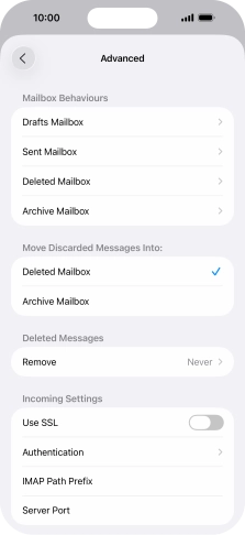 Press the indicator next to 