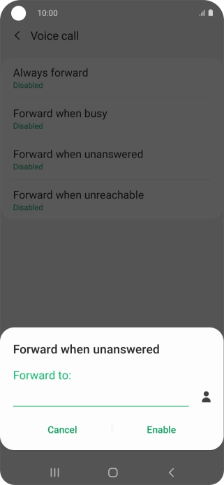 Key in +61414121121 and press Enable.