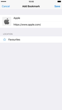 Key in the required name of the bookmark and press Save.