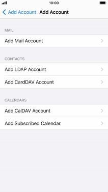 Press Add Mail Account.