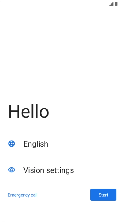 Press the field next to the language icon.